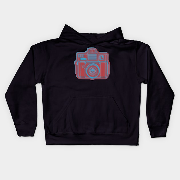 ISSF Society6 logo REDBLUE Kids Hoodie by istillshootfilm